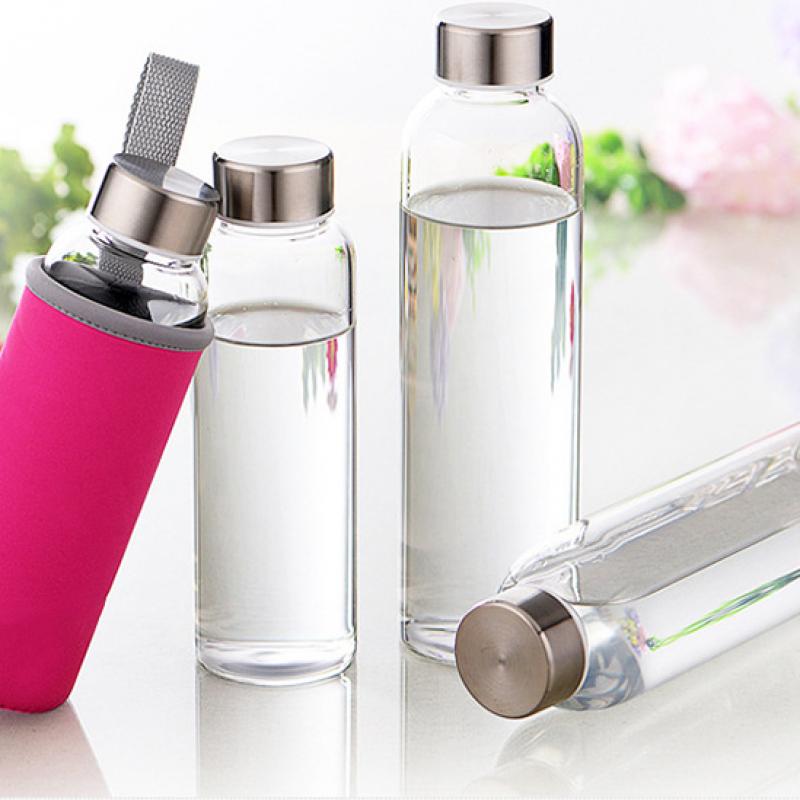 Glass Water Bottle 550ml #3007